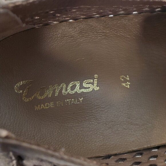 NWOB Tomasi Made in Italy Shirley Model Beige Derby Perforated Shoe Women's 42 - Picture 12 of 13